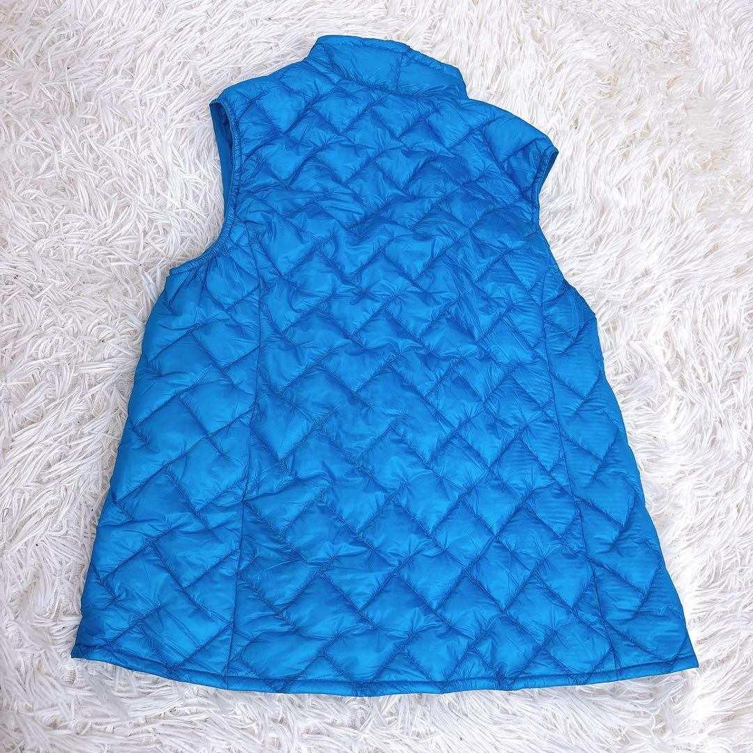 たんかん モンベル EX7000 ダウンベスト ターコイズブルー 美品