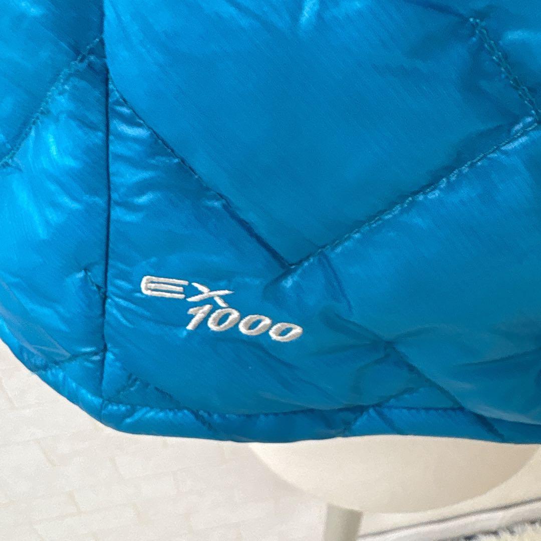 たんかん モンベル EX7000 ダウンベスト ターコイズブルー 美品