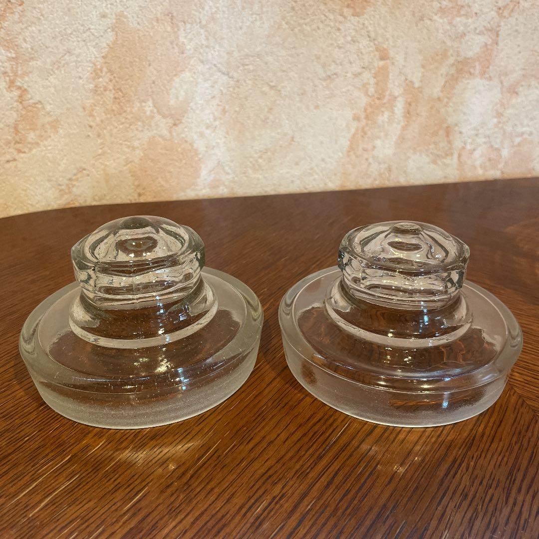 レトロ雑貨　昭和蓋付き大きなガラス瓶