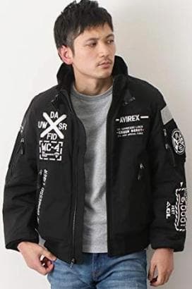 美品✨AVIREX　MA-1 フライトジャケット　HALO　撥水　ブラック　M