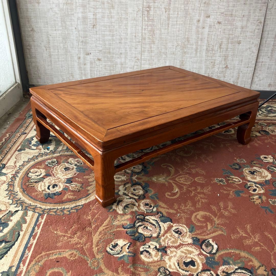 昭和レトロ アンティーク 古家具 無垢材 欅材 大型座卓 センターテーブル