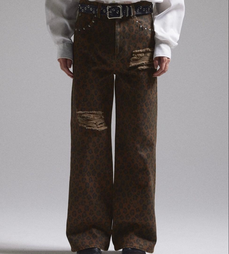 GRANCY （グランシー）　レオパードダメージフレアパンツ Sサイズ　＋おまけ