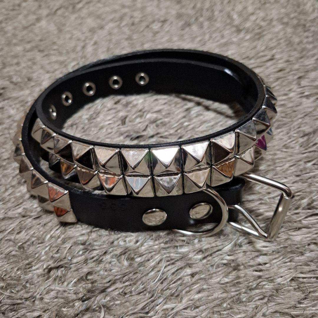 666 2連スタッズベルト