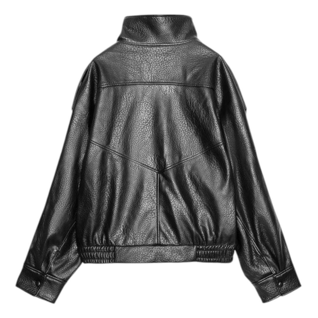 ZARA フェイクレザー ライダース ジャケット XL 4391 872 800