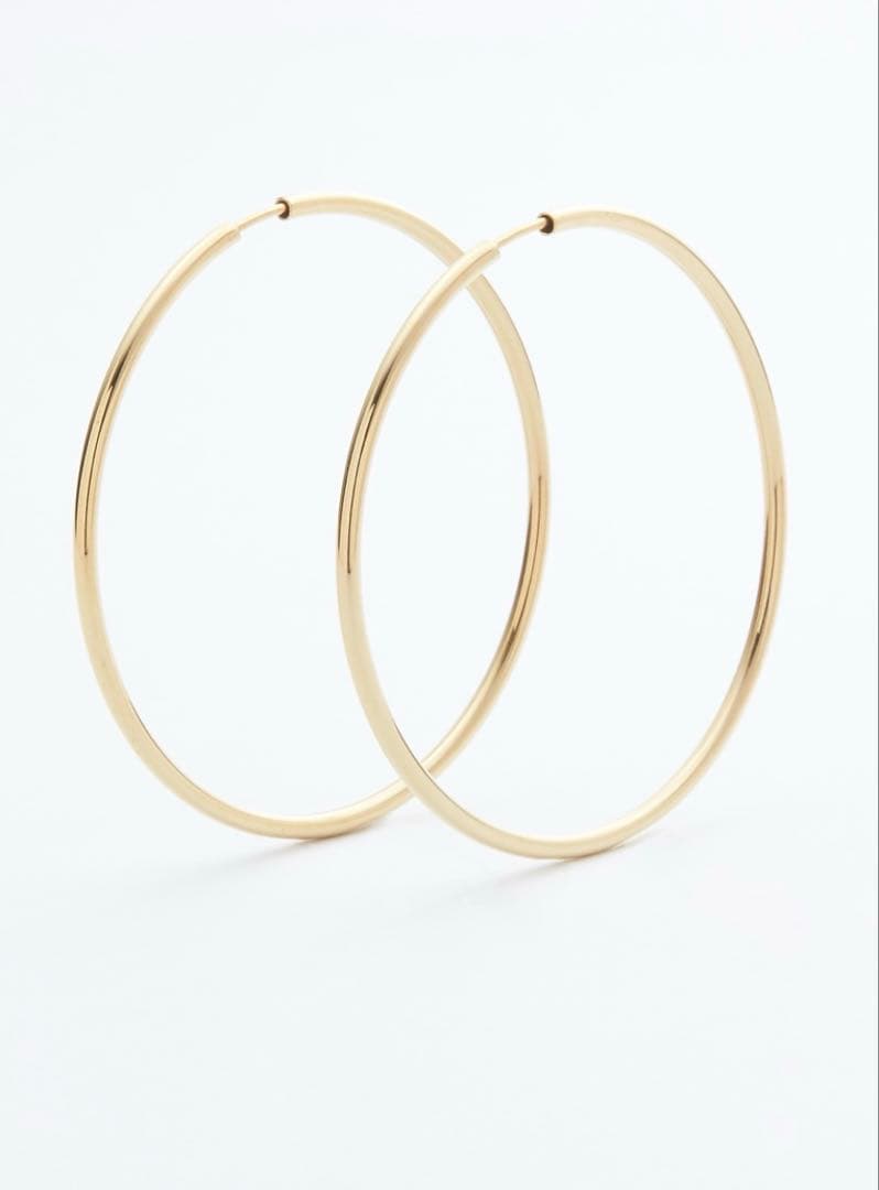 【値下げ】MARIA BLACK マリアブラックゴールド フープピアス5cm