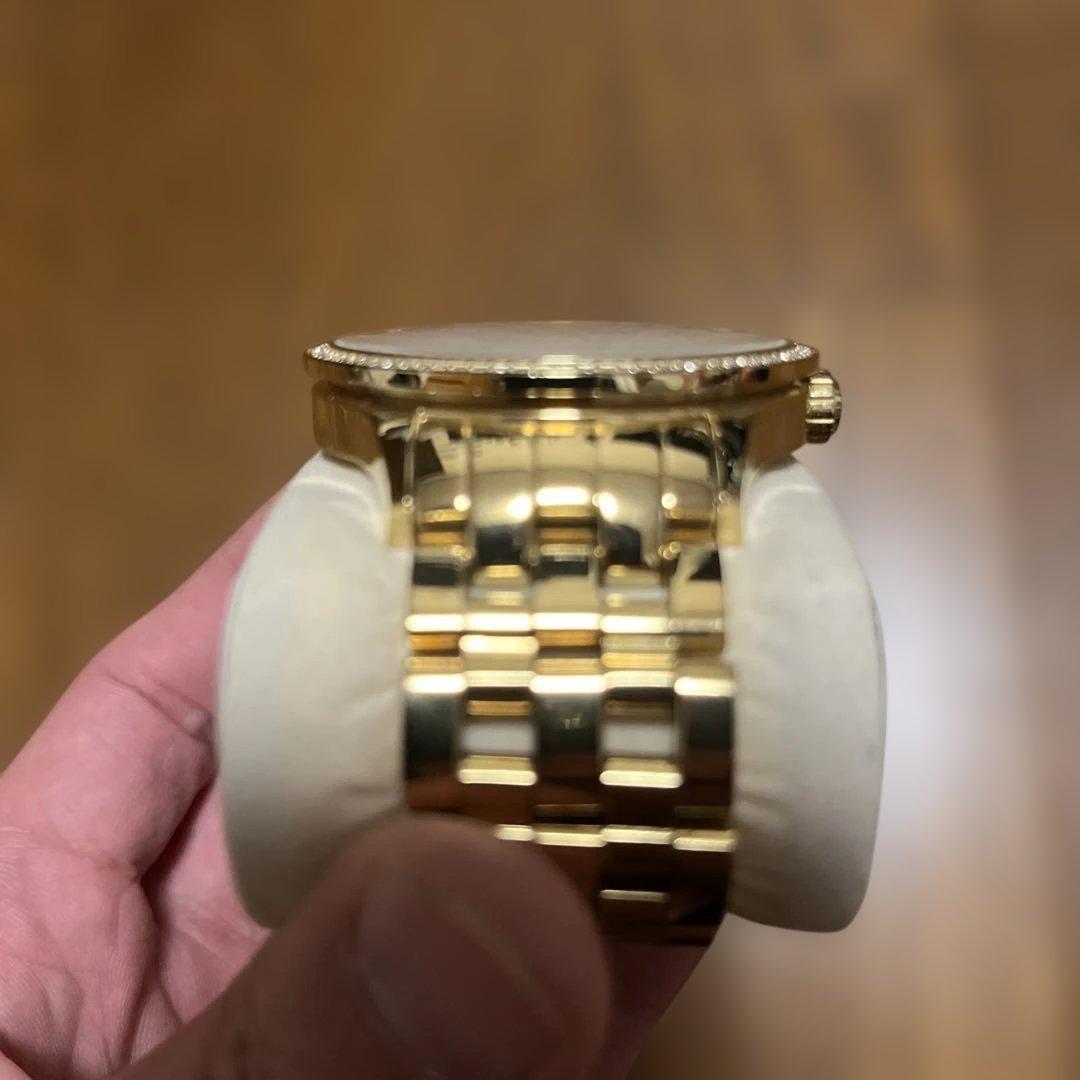 D&G ゴールド 腕時計 ストーン装飾付き