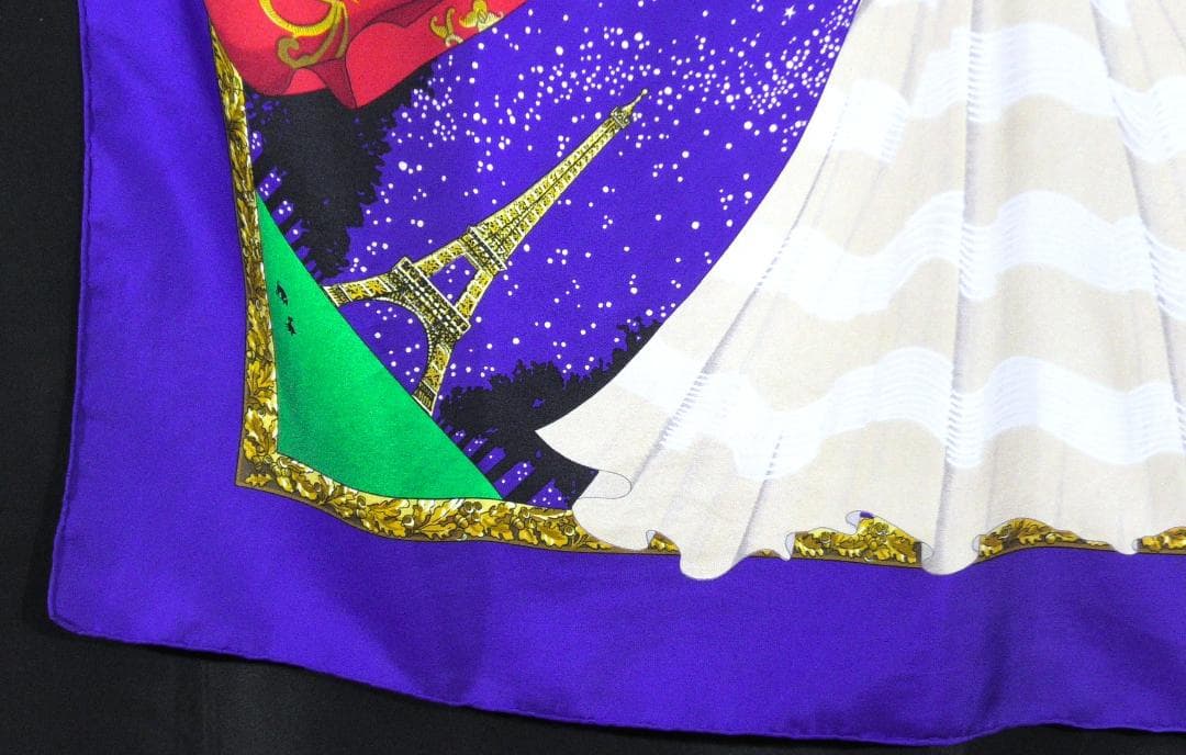 美品　HERMES エルメス　大判スカーフ　カレ90　 D362