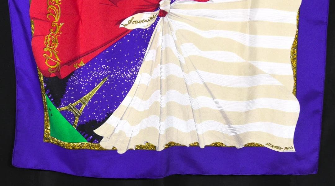 美品　HERMES エルメス　大判スカーフ　カレ90　 D362