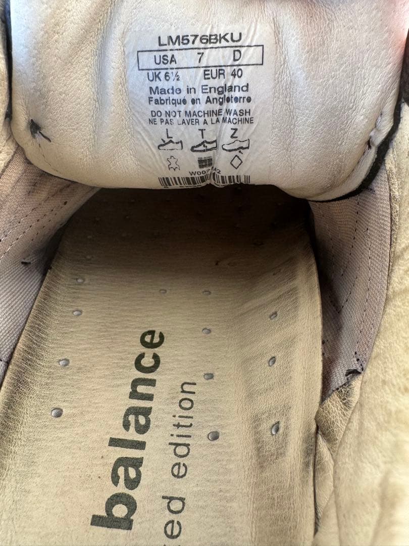 New Balance LM576BKU ブラック スニーカー 25cm