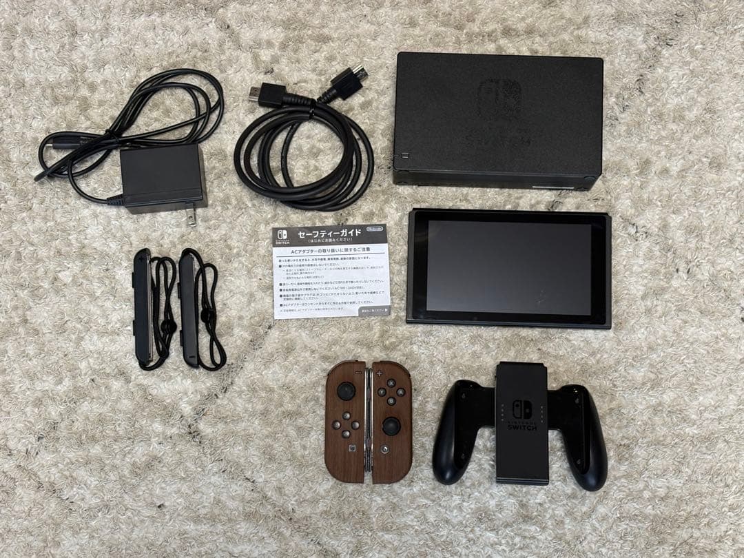 Switch 本体　バッテリー強化版　木目　128GB microSD付き