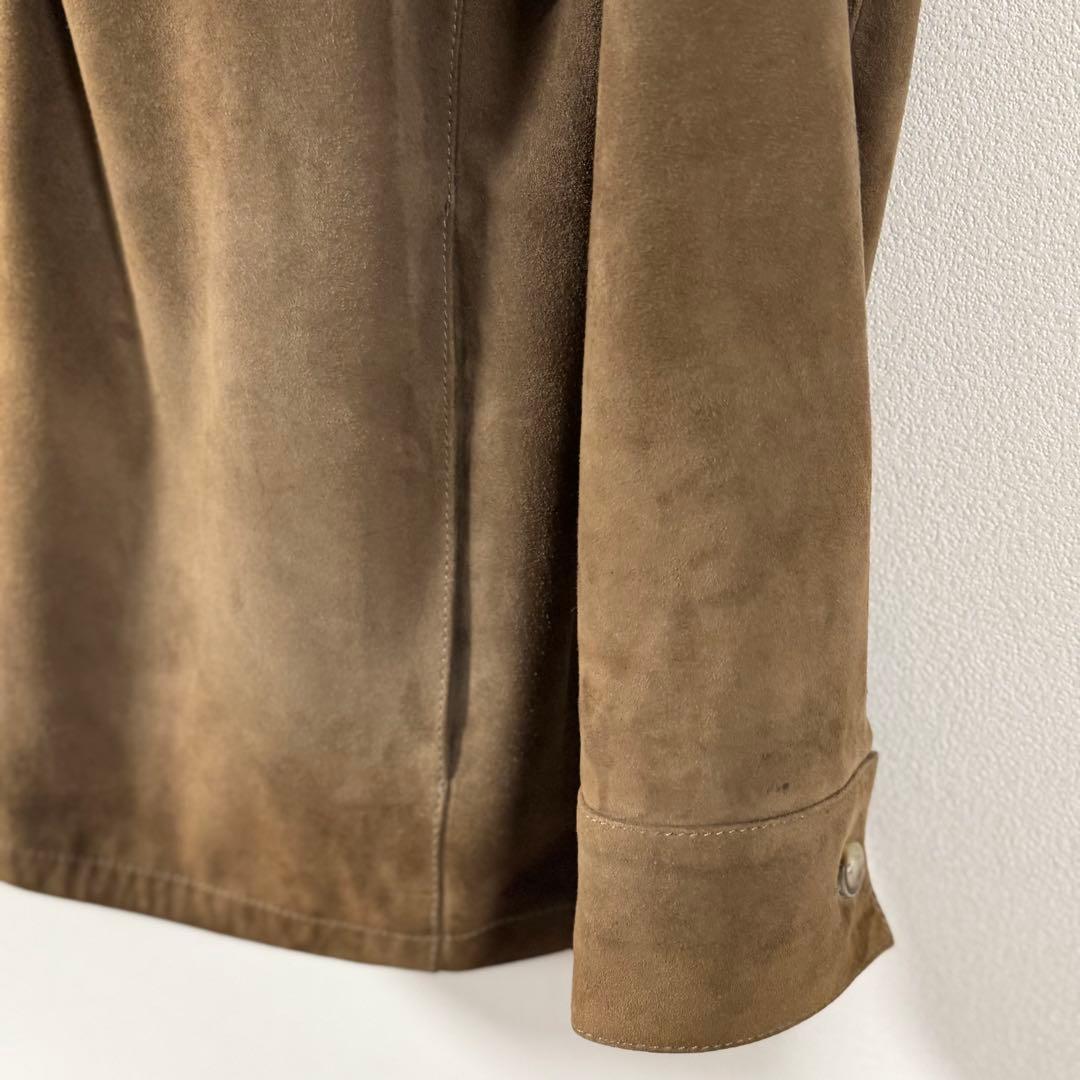 スーサン　アルマ　DEX ゴートスエード　ジャケット　ブラウングレー　46