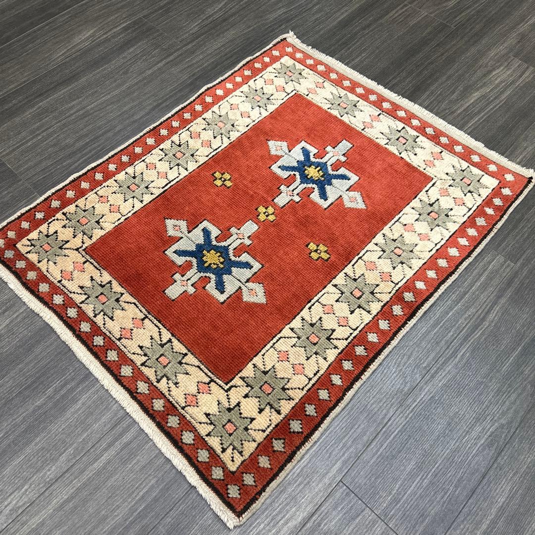 82x103cmモロッコ絨毯ヴィンテージ ラグ