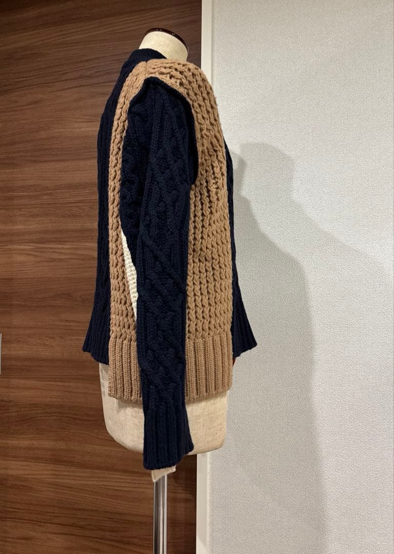 Sacai ジップアップ ライダースニット 1 18-04025 18AW