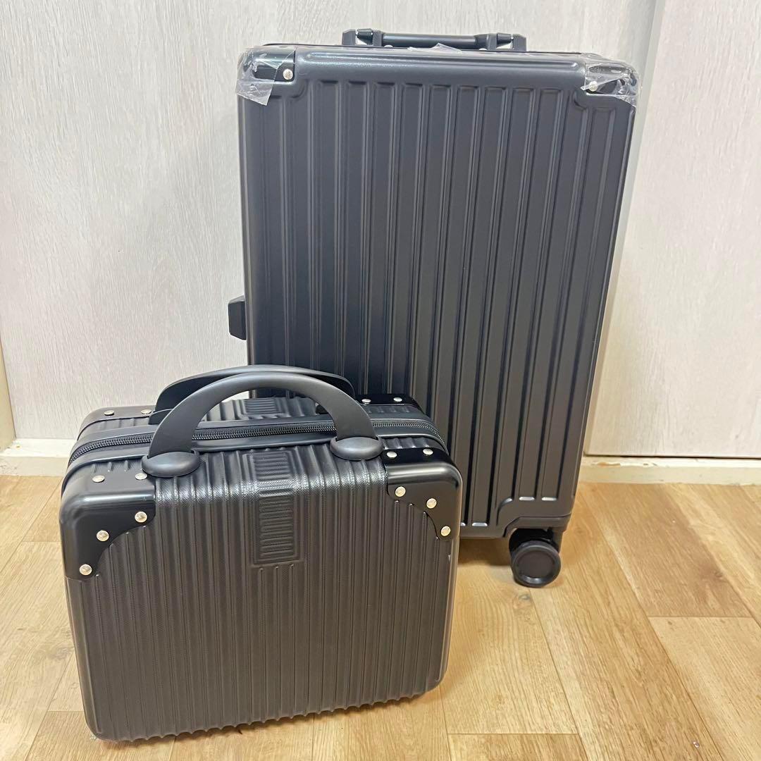 スーツケース　親子ケース　TSAロック　Sサイズ　黒　ブラック　アルミフレーム
