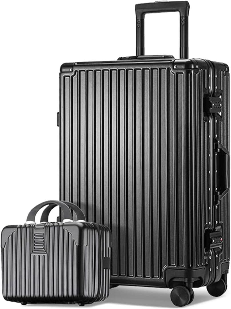 スーツケース　親子ケース　TSAロック　Sサイズ　黒　ブラック　アルミフレーム
