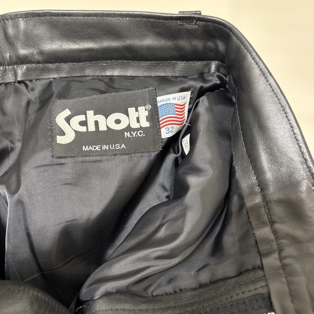 schott ショット　レザーパンツ　32
