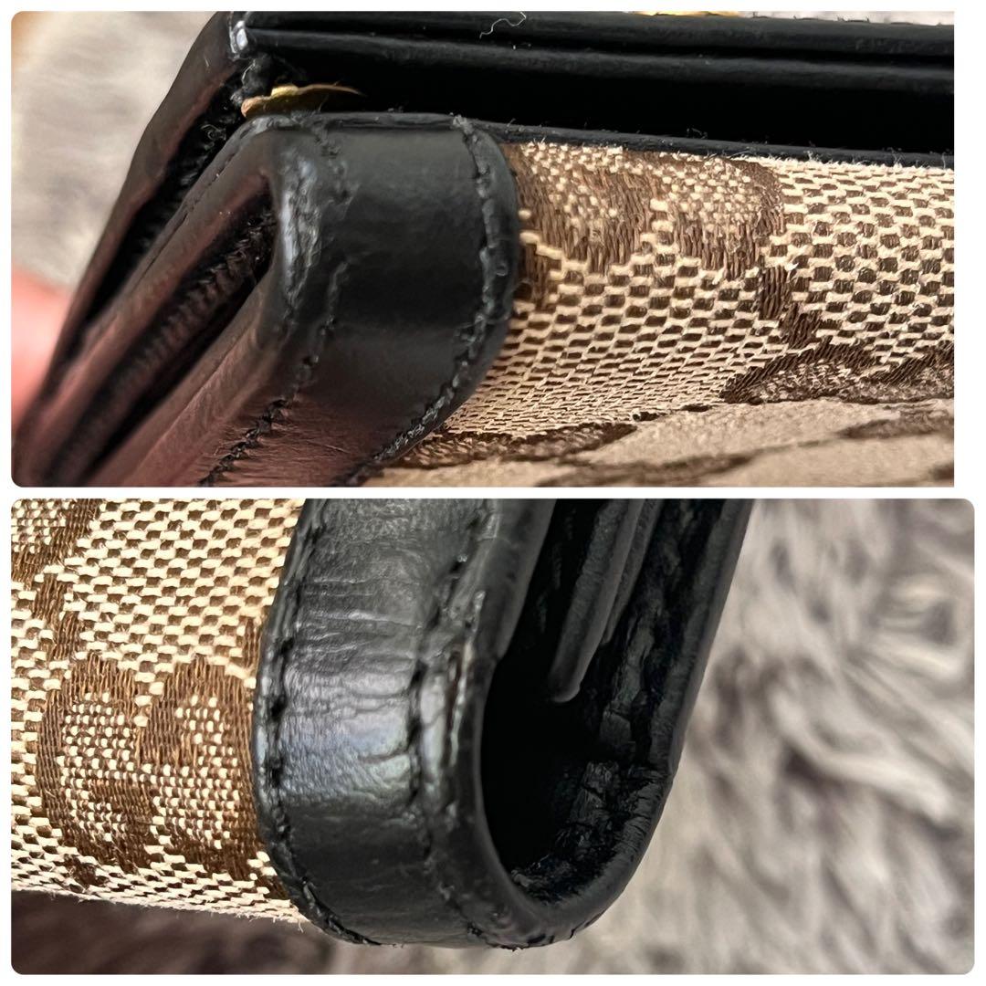 良品✨レア　GUCCI 長財布　スタッズ　GGキャンバス ブラック　メンズ