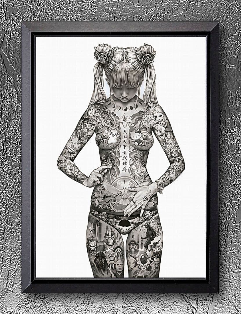 大友昇平 平成聖母 【A4サイズ写真ポスターフレーム付き４点セット】ポスター