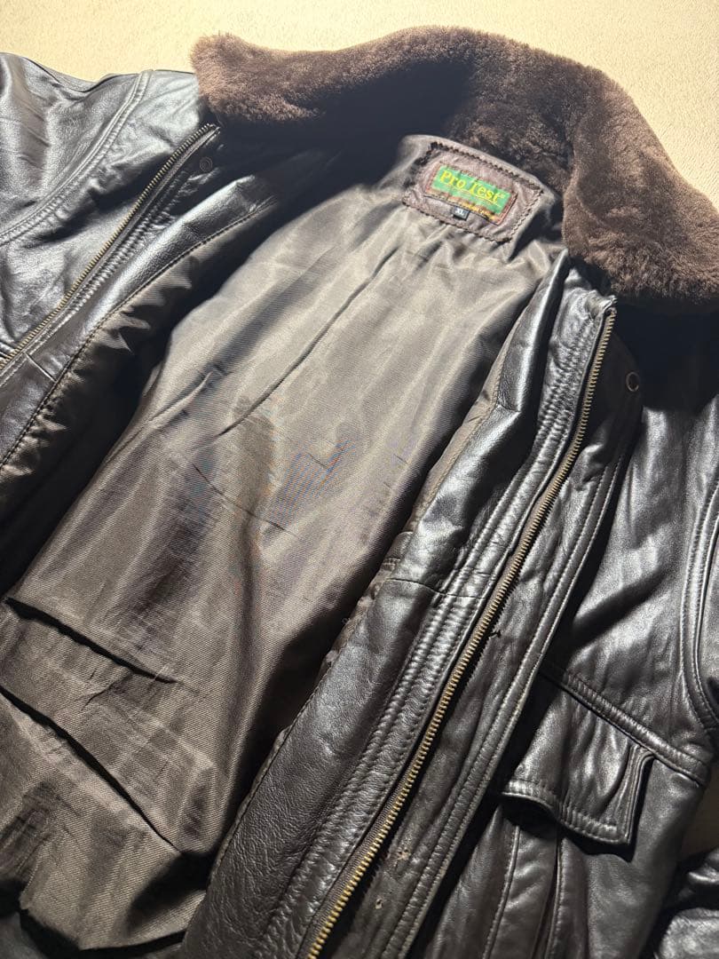 90s 本革 レザージャケット フライトジャケット　ボンバー G1 XL