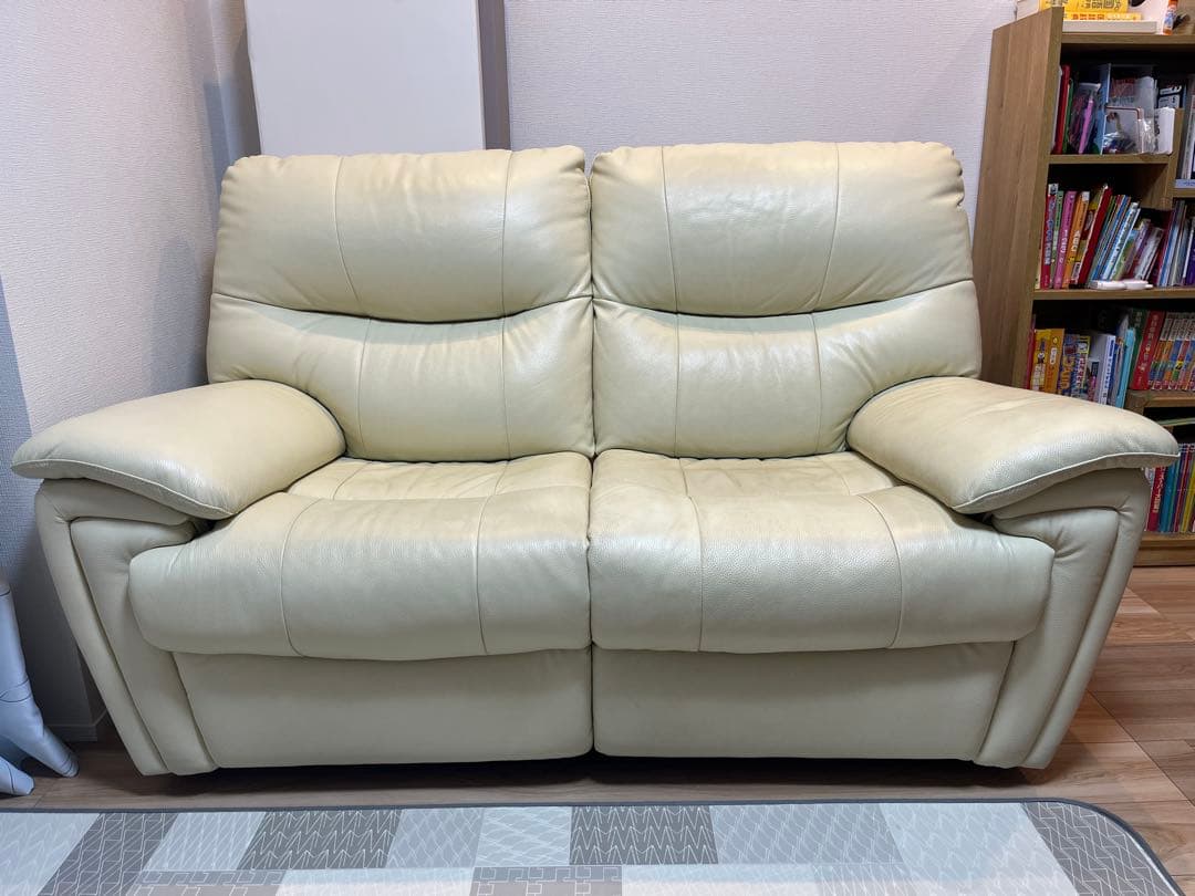 ヤマダオリジナル 電動リクライニングソファ レザー 2人掛けソファ