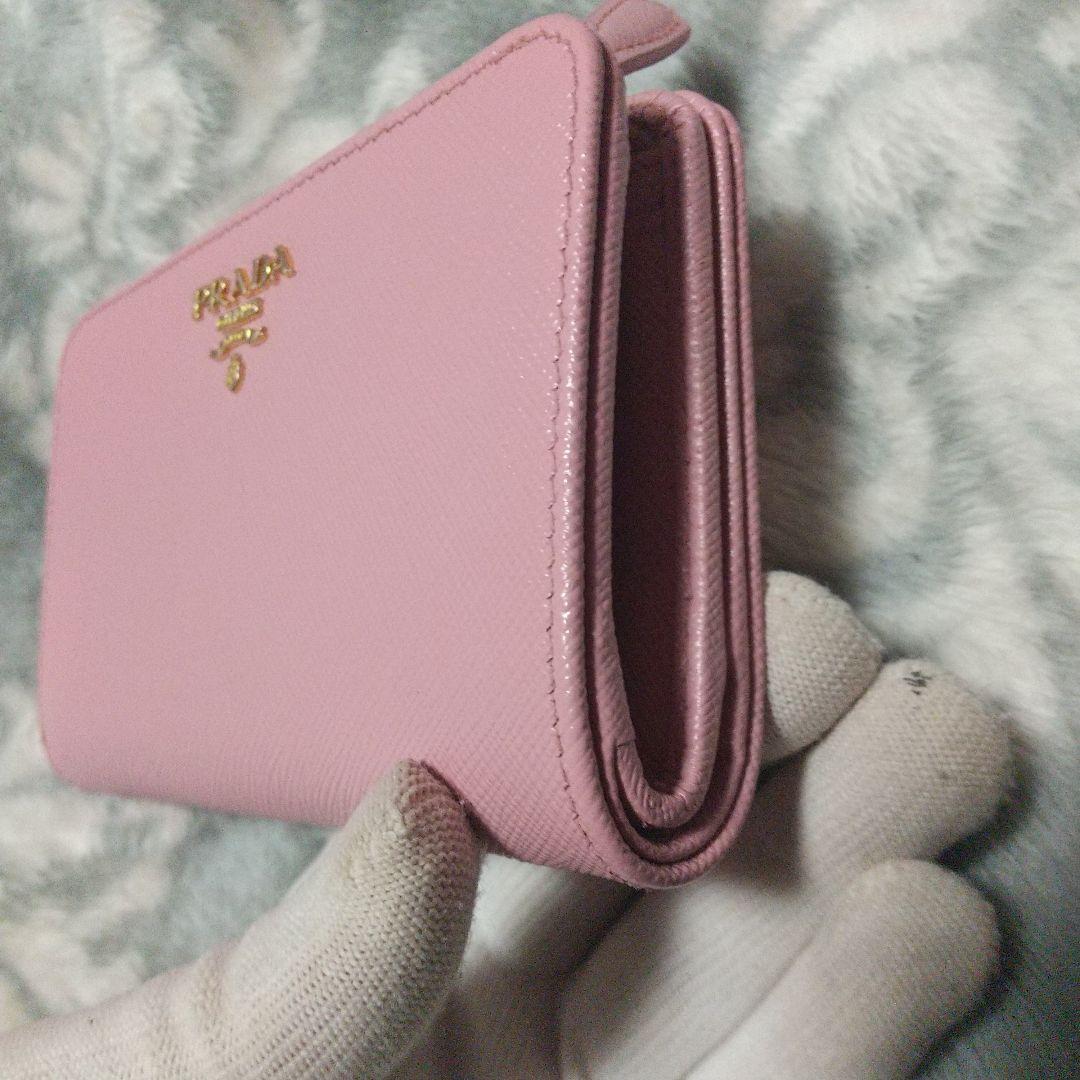 PRADA サフィアーノピンク 二つ折り財布