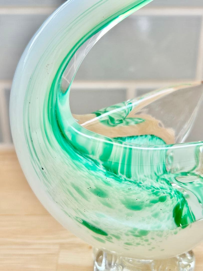 ヴェネチア ベネチア グラス ガラス工芸 swan 白鳥 スワン オブジェ 置物