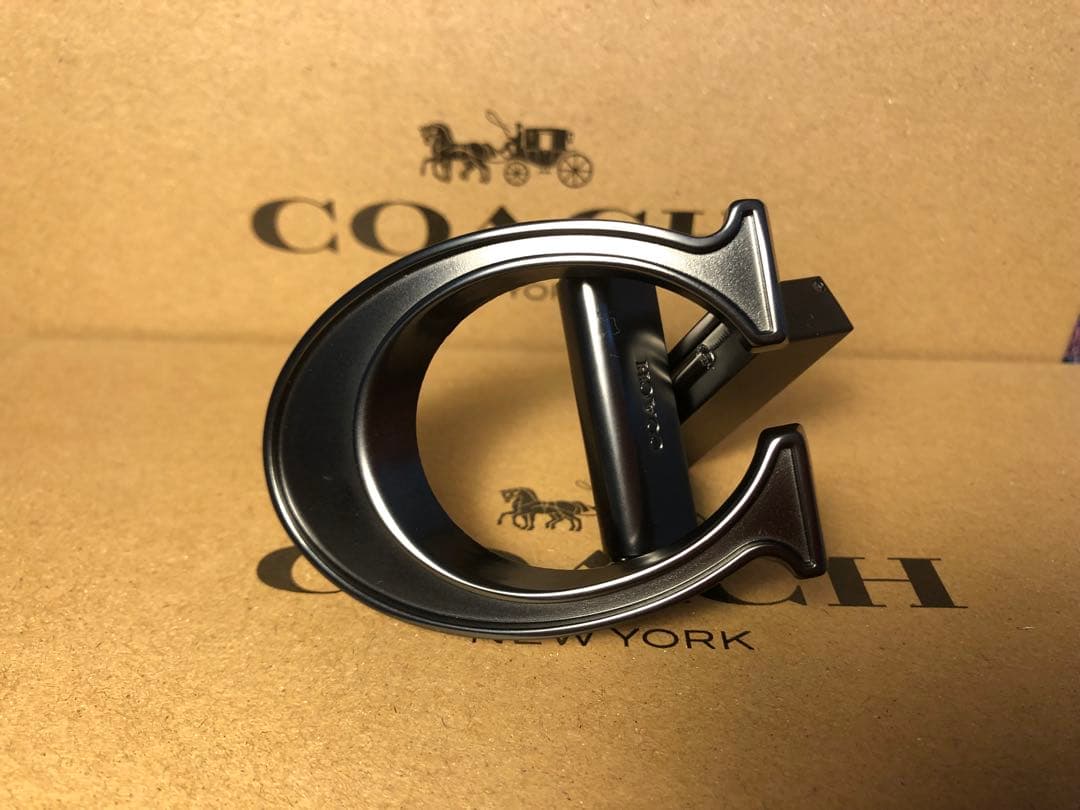 COACHコーチ新品正規品リバーシブルレザーベルト　回転バックル2個