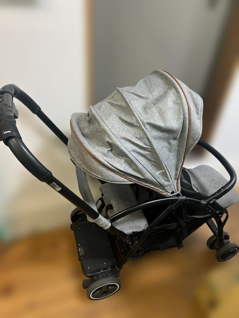 KATOJI カトージ 折りたたみ式ベビーカー グレー 2人乗り用