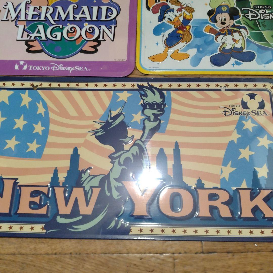 ♡東京ディズニーシー ☆ブリキ看板☆プレート5枚セット1♡レア品