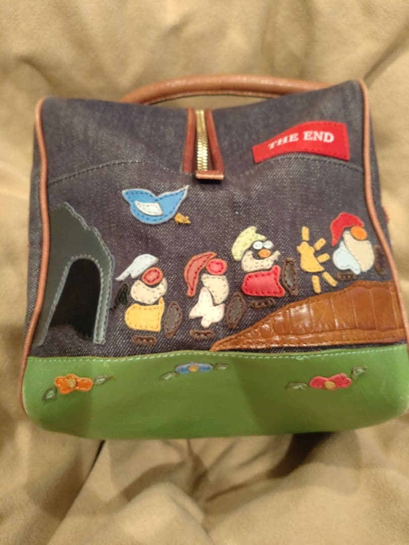 GILLI ジリ 本革×デニム キューブバック 白雪姫 童話 シリーズ トート