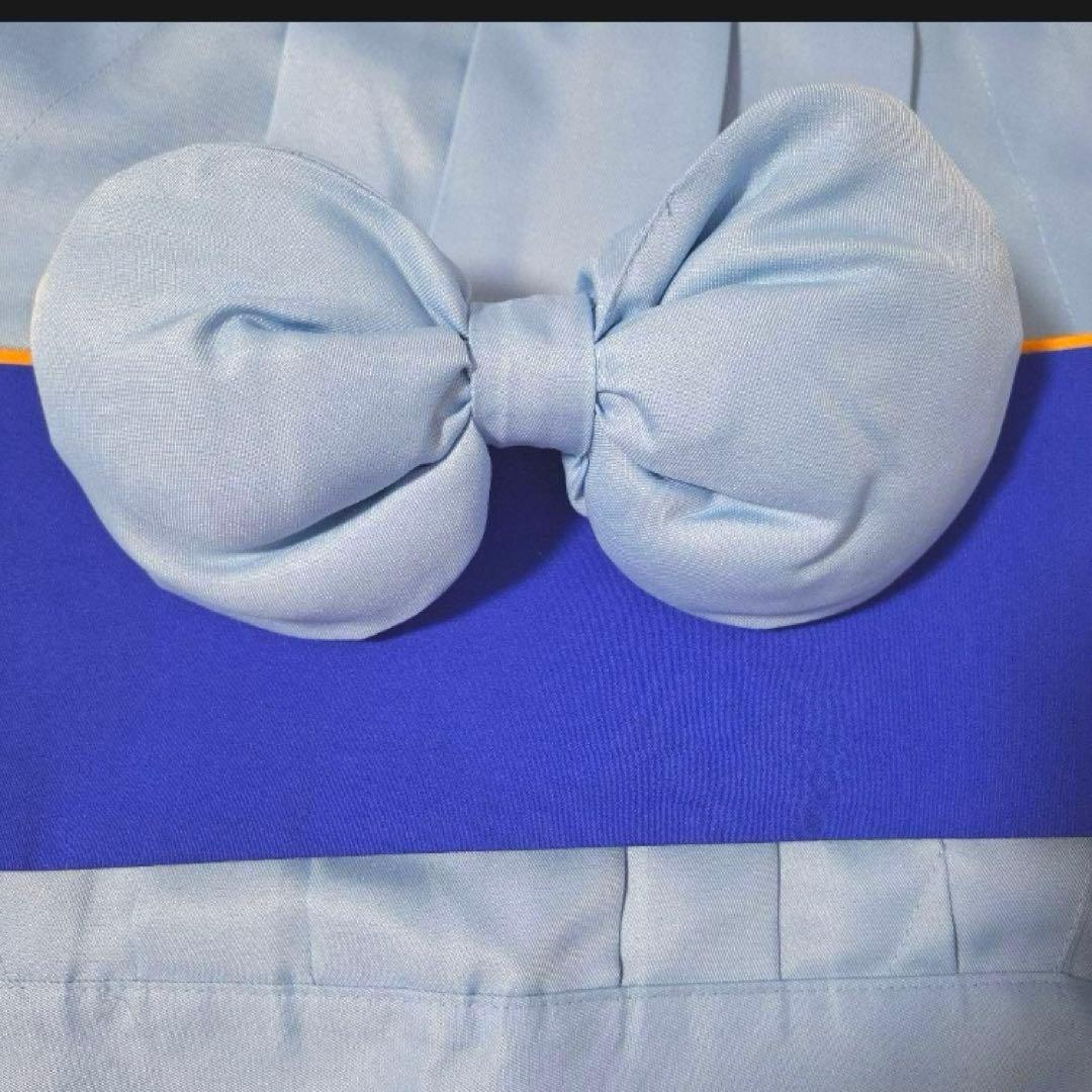 花柄 水色 着物　袴