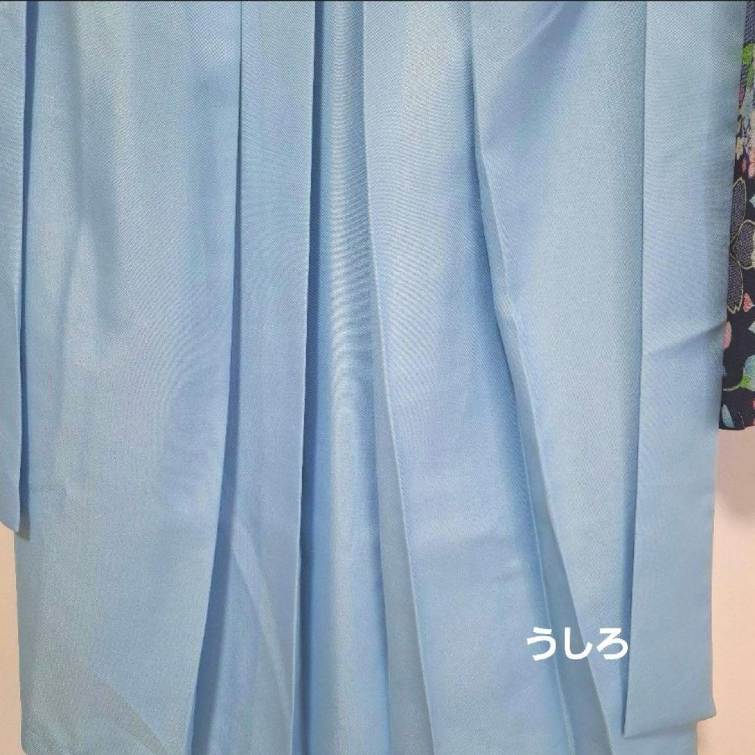 花柄 水色 着物　袴