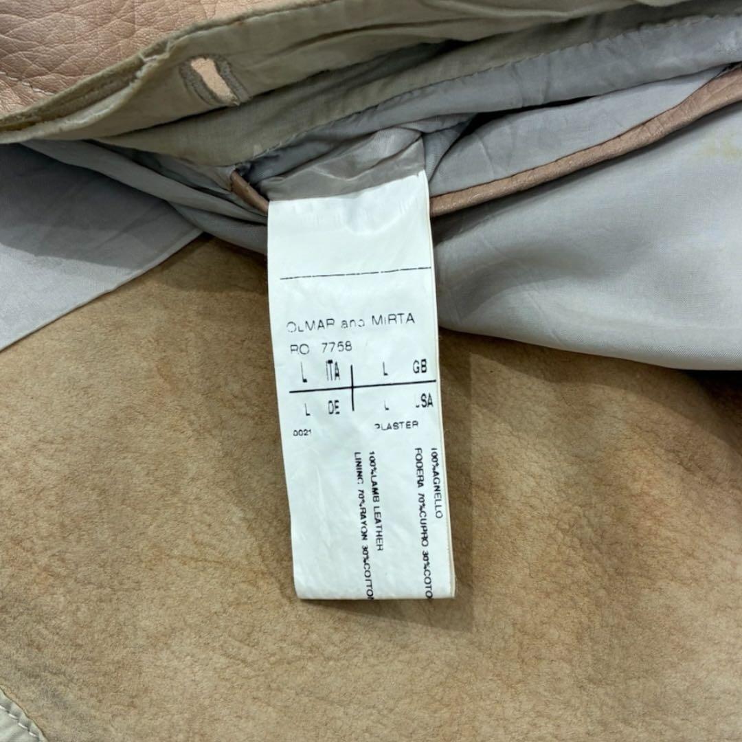 Rick Owens MADE IN ITALY ラムレザージャケット ベージュ