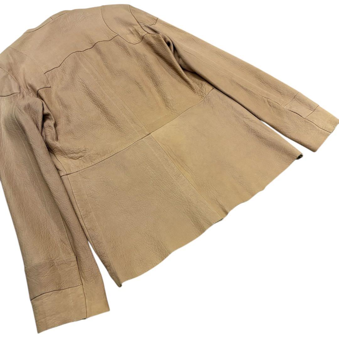 Rick Owens MADE IN ITALY ラムレザージャケット ベージュ