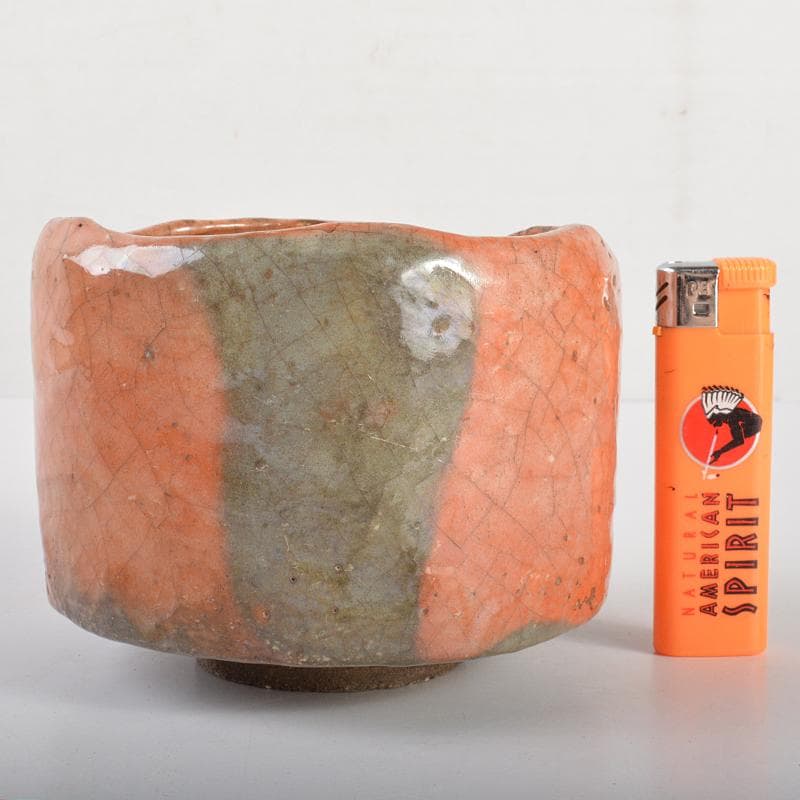 茶道具　楽吉左衛門　赤筒楽茶碗　共箱　M　R7086