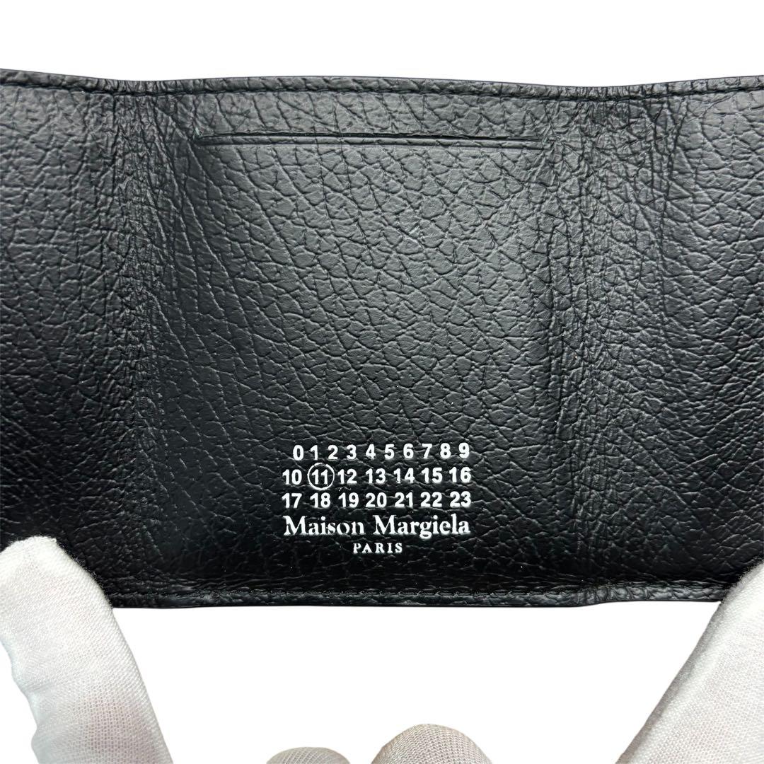 希少 メゾンマルジェラ 4ステッチ エンベロープ 三つ折り財布 コンパクトミニ