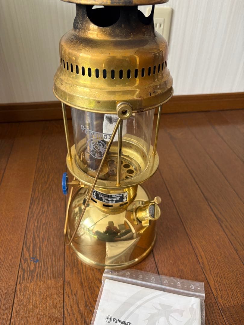 ゴールド　ペトロマックスHK500　リフレクター、社外ケース付き