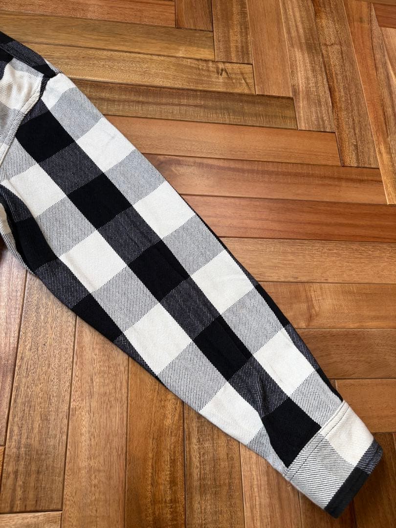 KJ着 COOTIE バッファローチェック ヘビネル　白黒 シャツ クーティー