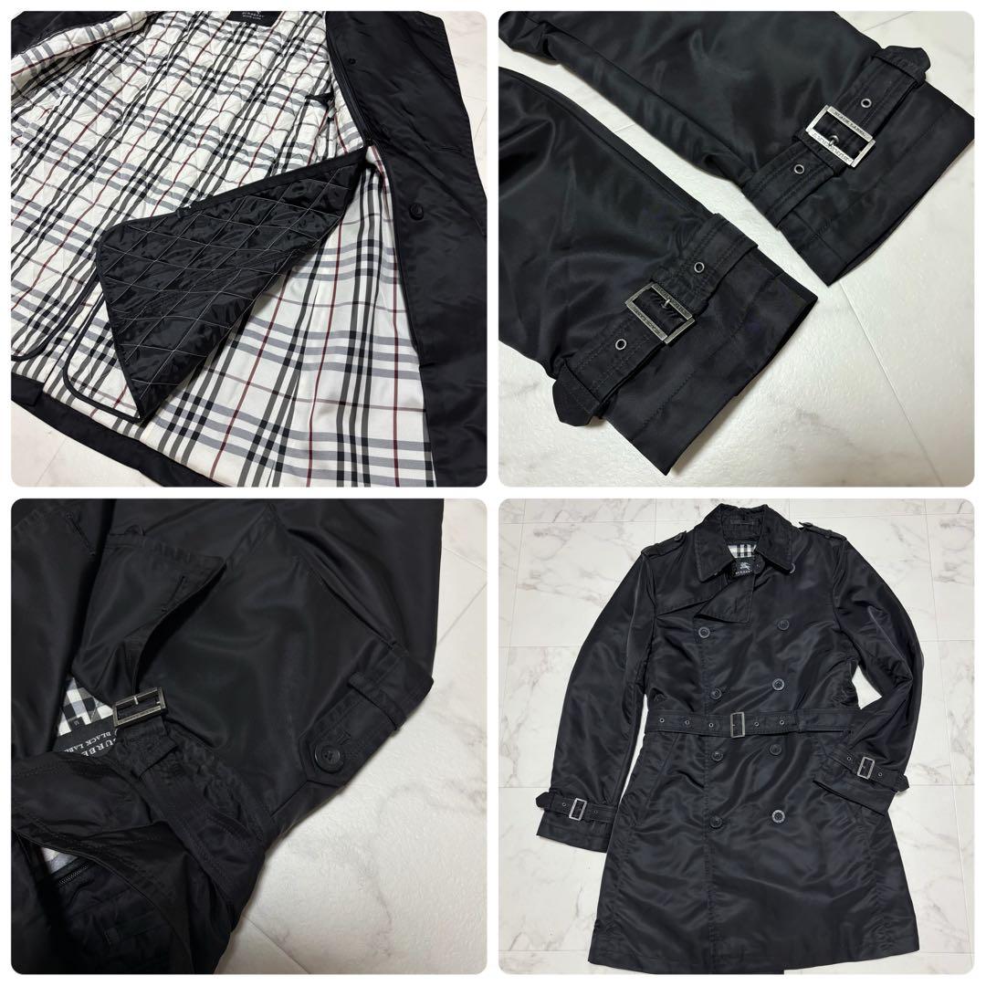 【極美品】バーバリー ブラックレーベル トレンチコート ベルト ライナー付き