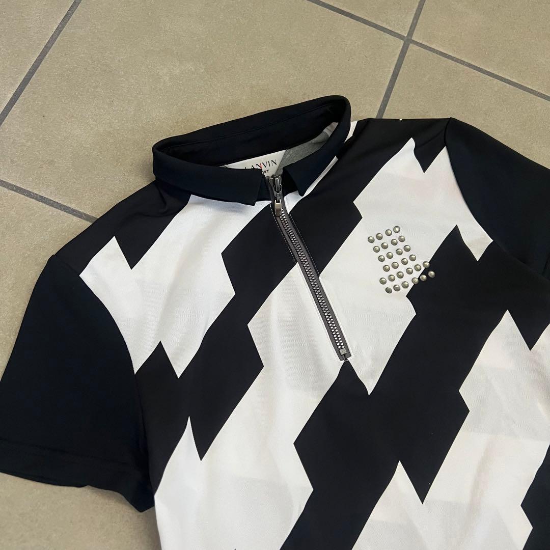 LANVIN SPORT ランバンスポール　千鳥　ワンピース　スカート　モノクロ