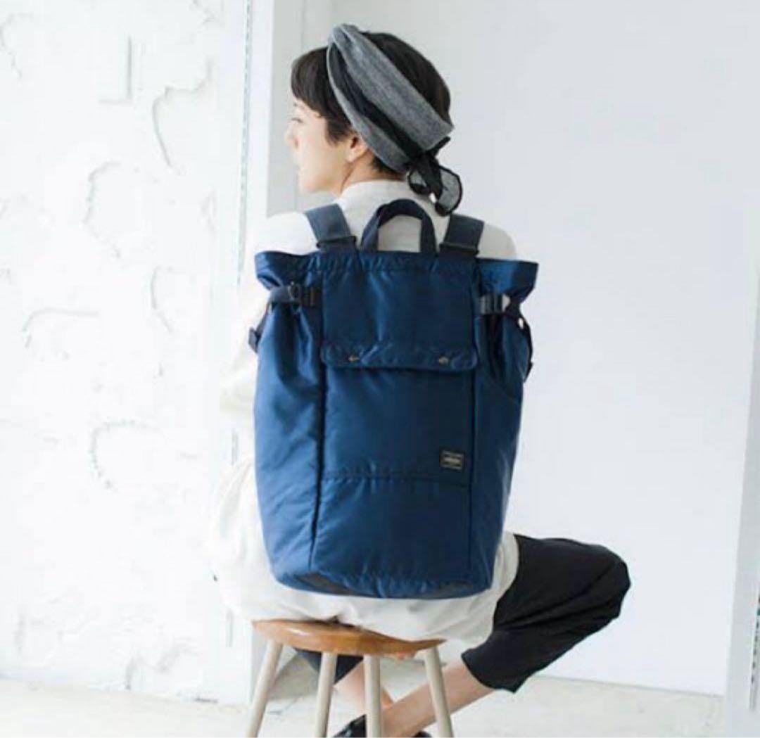 PORTER　菊池亜希子　ポッケサック　バックパック　リュック　ネイビー　紺色