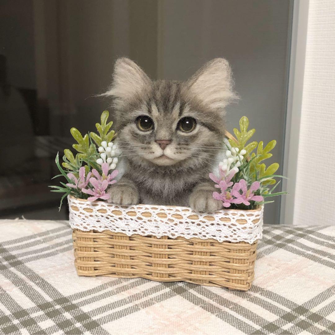 羊毛フェルト 猫 ハンドメイド はな ❦❀プロフお読み下さい❀