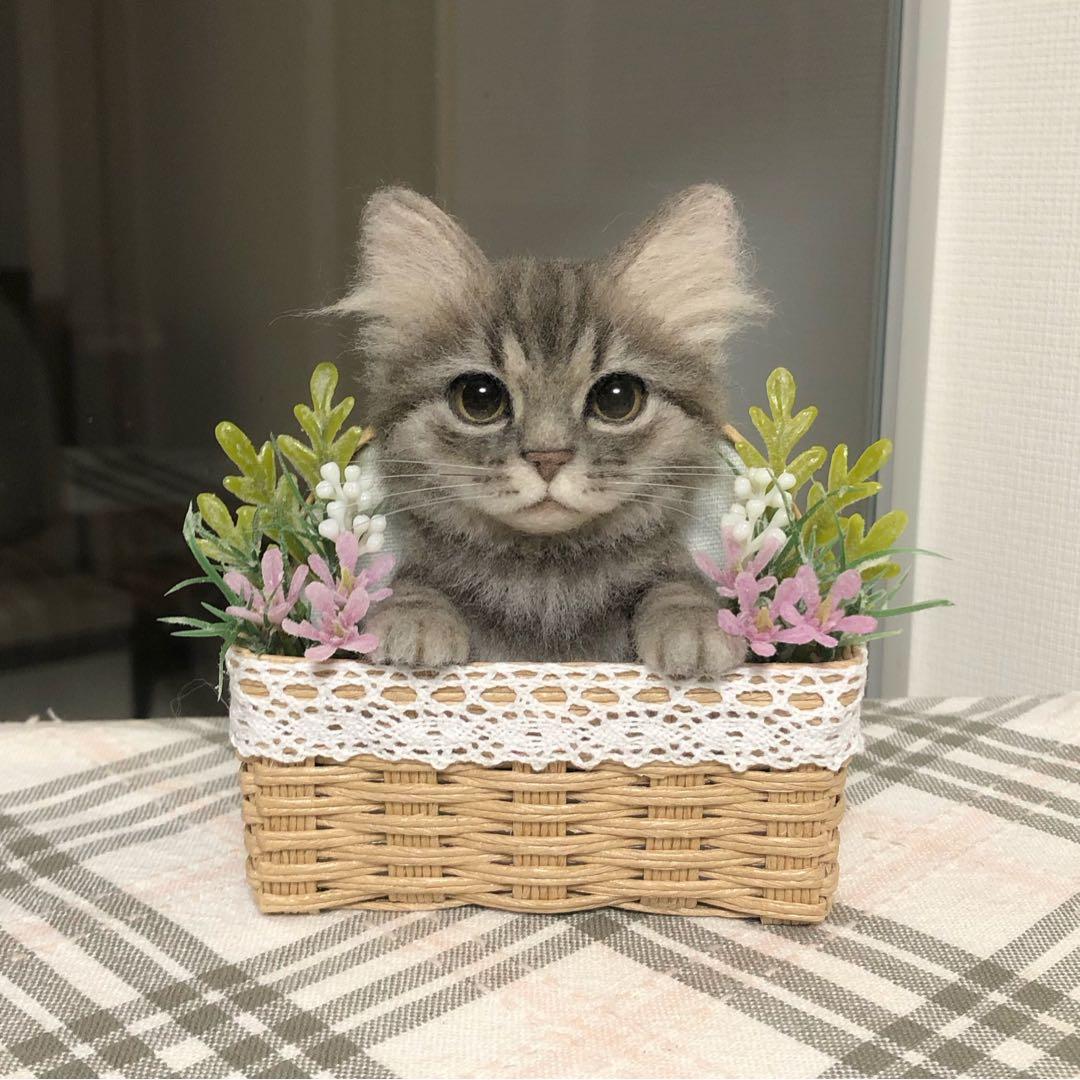 羊毛フェルト 猫 ハンドメイド はな ❦❀プロフお読み下さい❀