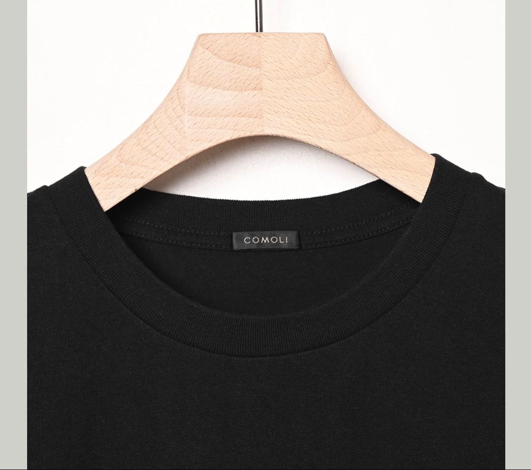 comoli コモリ コットンジャージ　ノースリーブ　3 フェードブラック