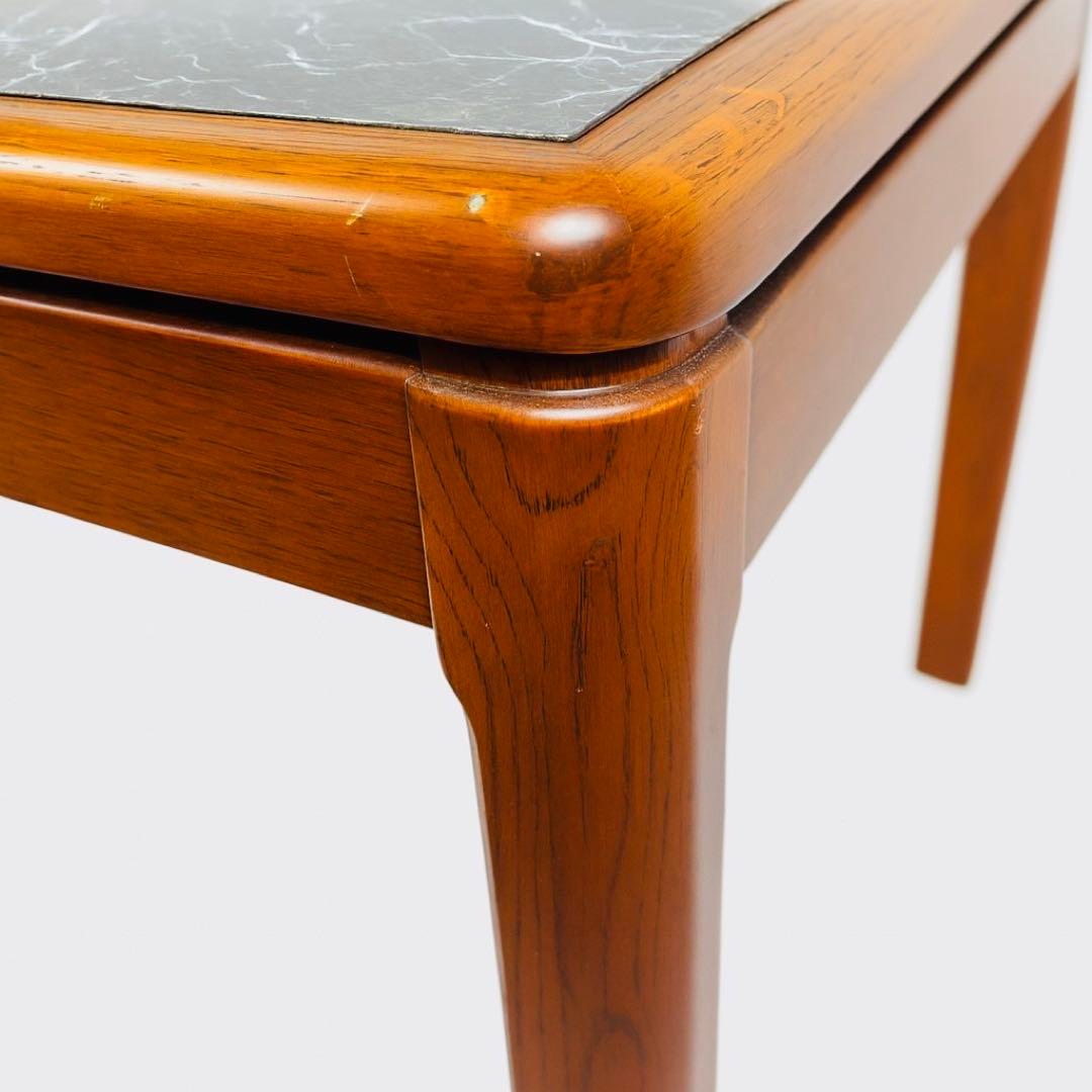 希少特注カリモク1991年製 抽象柄特殊塗装×ブナ脚リビングテーブル一点物