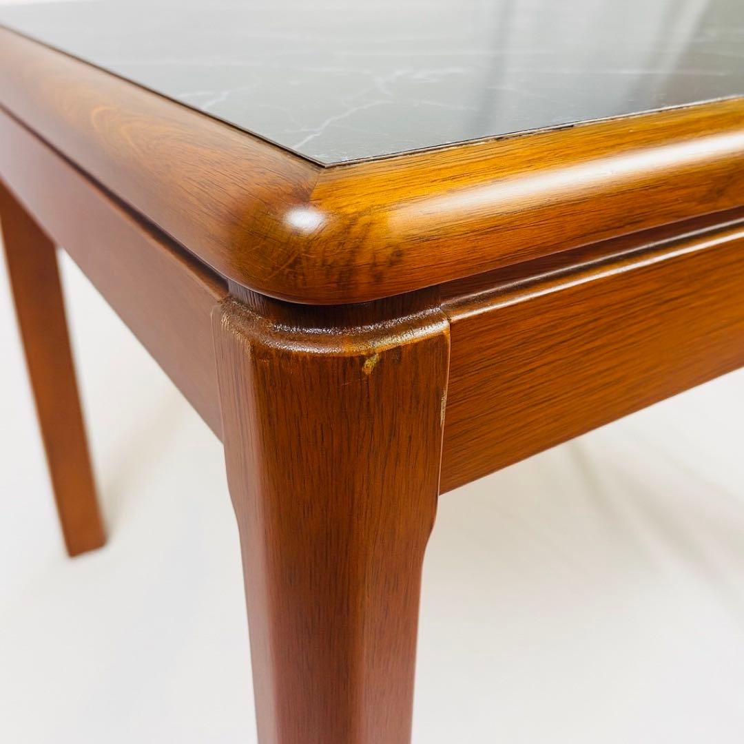 希少特注カリモク1991年製 抽象柄特殊塗装×ブナ脚リビングテーブル一点物