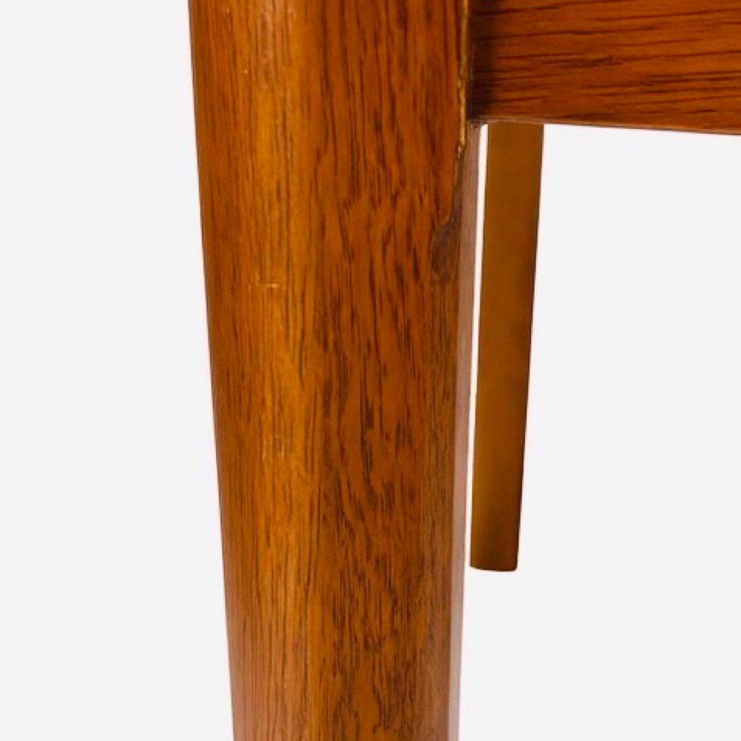 希少特注カリモク1991年製 抽象柄特殊塗装×ブナ脚リビングテーブル一点物