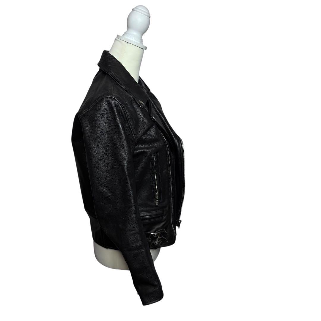 ヘルキャットパンクス ダブル L ライダースジャケット ロンジャン 本革 レザー