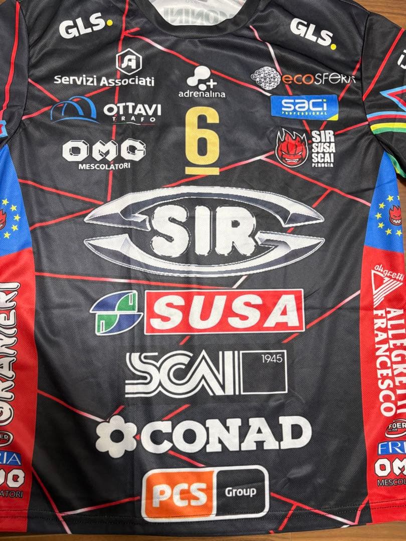 【激レア/新品】セリエA ペルージャ ジャネッリ選手応援シャツ　フルロゴ入り