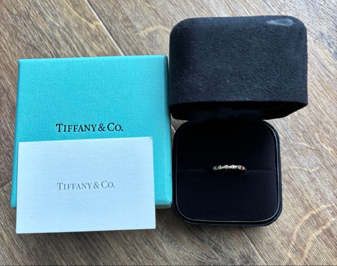 ティファニー　スタッキングバンドリング　エイトダイヤモンド　RG k18